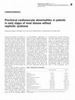 Research paper thumbnail of Preclinical cardiovascular abnormalities in patients in early stages of renal disease without nephrotic syndrome