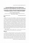 Research paper thumbnail of Lisansüstü Öğrencilerin Çevrim-İçi Bilgi Arama Stratejilerinin Çeşitli Değişkenler Açısından İncelenmesi Examination of Online Information Searching Strategies of Graduate Students in Terms of Different Variables