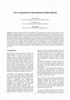 Research paper thumbnail of Price Asymmetries in International Gasoline Markets