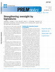 Research paper thumbnail of Strengthening oversight by legislatures