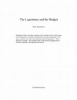 Research paper thumbnail of The Legislature and the Budget