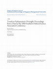 Research paper thumbnail of Trends in Parliamentary Oversight: Proceedings from a Panel at the 2004 Southern Political Science Association Conference