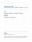 Research paper thumbnail of Legislative ethics and codes of conduct