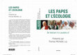 Research paper thumbnail of Les papes et l'Écologie : De Vatican II à Laudato si