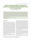 Research paper thumbnail of IMPACT OF MACROECONOMIC VARIABLES ON ISLAMIC STOCK MARKET RETURNS: EVIDENCE FROM NIFTY 50 SHARIAH INDEX