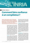 Research paper thumbnail of Comment faire confiance à un compilateur?