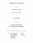 Research paper thumbnail of Typage polymorphe d'un langage algorithmique