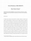 Research paper thumbnail of Social Morality in Mill [DRAFT]