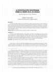 Research paper thumbnail of La investigación agustiniana sobre el tiempo en el De Musica, por Jonathan TRIVIÑO CUÉLLAR