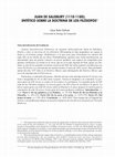 Research paper thumbnail of Juan de Salisbury: Entético sobre la doctrina de los filósofos, POR César RAÑA DAFONTE