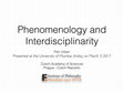 Research paper thumbnail of Phenomenology and Interdisciplinarity