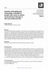 Research paper thumbnail of Insanity, belonging and citizenship: Mentally ill people who went to and/or returned from Europe in the Late Ottoman Era