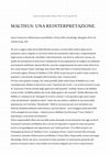 Research paper thumbnail of Raffaele Russo, Malthus: una reinterpretazione.