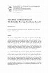 Research paper thumbnail of An Edition and Translation of The Icelandic Book of Joseph and Aseneth