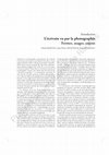 Research paper thumbnail of « L’Écrivain vu par la photographie, Formes, usages, enjeux (Introduction) »