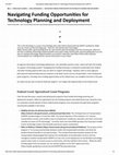 Research paper thumbnail of Navigating Funding Opportunities for Technology Planning and Deployment