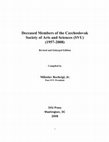 Research paper thumbnail of Deceased Members of the Czechoslovak Society of Arts and Sciences (SVU) (1957-2008) Revised and Enlarged Edition Compiled by