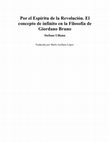 Research paper thumbnail of Por el Espíritu de la Revolución. El concepto de infinito en la Filosofía de Giordano Bruno