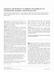 Research paper thumbnail of Frequency and Predictors of Analgesic Prescribing in U.S. Nursing Home Residents with Persistent Pain