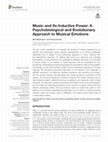 Research paper thumbnail of HYPOTHESIS AND THEORY Music and Its Inductive Power: A Psychobiological and Evolutionary Approach to Musical Emotions