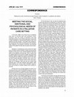 Research paper thumbnail of Meeting the Social, Emotional and Psychological Needs of Patients in a Cancer Palliative Care Setting: Student Nurses’ Experiences from Karachi, Pakistan