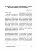 Research paper thumbnail of El cucharín por el mango: propuesta para la aplicación de métodos reflexivos en el trabajo de campo