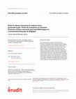 Research paper thumbnail of Briser le silence entourant la violence entre partenaires gais : prises de conscience et réactions d’acteurs sociaux concernés par la problématique en Communauté française de Belgique