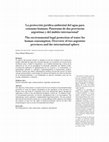 Research paper thumbnail of La protección jurídica ambiental del agua para consumo humano. Panorama de dos provincias argentinas y del ámbito internacional