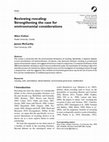 Research paper thumbnail of Reviewing rescaling: Strengthening the case for environmental considerations