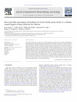 Research paper thumbnail of Fine scale daily movements and habitat use of East Pacific green turtles at a shallow coastal lagoon in Baja California Sur, Mexico