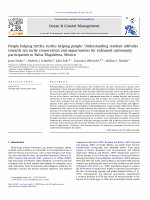 Research paper thumbnail of People helping turtles, turtles helping people: Understanding resident attitudes towards sea turtle conservation and opportunities for enhanced community  …