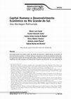 Research paper thumbnail of CAPITAL HUMANO E DESENVOLVIMENTO ECONÔMICO NO RIO GRANDE SUL: UMA ABORDAGEM MULTIVARIADA