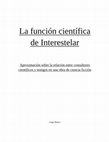 Research paper thumbnail of La función científica de Interestelar