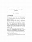 Research paper thumbnail of Cases and Examples in the Philosophy of Causality