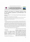 Research paper thumbnail of Algorithm and program for earthquake prediction based on the geological, geophysical, geomorphological and seismic data