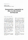 Research paper thumbnail of Adolfo R. Posada - Comprensión y superación en Oda a la vida retirada de Fray Luis (Colindancias, 2016).