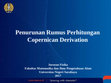 Research paper thumbnail of Penurunan Rumus Perhitungan Copernican Derivation