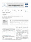 Research paper thumbnail of Some integral inequalities for logarithmically convex functions