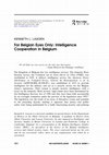 Research paper thumbnail of For Belgian Eyes Only Intelligence Cooperation in Belgium