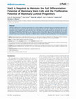 Research paper thumbnail of Stat3 Is Required to Maintain the Full Differentiation Potential of Mammary Stem Cells and the Proliferative Potential of Mammary Luminal Progenitors