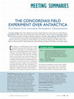 Research paper thumbnail of The Concordiasi Project in Antarctica