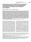 Research paper thumbnail of Constitutive activation of JAK2 in mammary epithelium elevates Stat5 signalling, promotes alveologenesis and resistance to cell death, and contributes to tumourigenesis