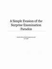 Research paper thumbnail of An Evasion of the Surprise Examination Paradox