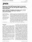 Research paper thumbnail of Interaction of the RNA binding Fingers ofXenopusTranscription Factor IIIA with Specific Regions of 5 S Ribosomal RNA