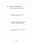 Research paper thumbnail of Strong vs. Weak Islands / (with T Lohndal) 2013-2017