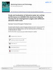 Research paper thumbnail of Study and evaluation of abrasive water jet cutting performance on AA5083-H32 aluminum alloy by varying the jet impingement angles with different abrasive mesh sizes