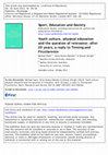 Research paper thumbnail of Youth culture, physical education and the question of relevance: After 20 years, a reply to Tinning and Fitzclarence (2012)