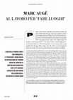 Research paper thumbnail of Marc Augé: come fare "luoghi"