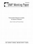 Research paper thumbnail of Nonresident Deposits in IndiaIn Search of Return?