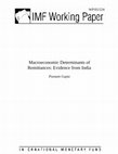 Research paper thumbnail of Macroeconomic Determinants of RemittancesEvidence from India